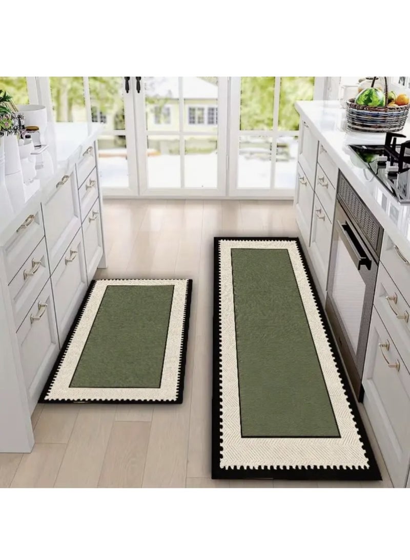 2 PCS Kitchen Mat, Water Absorbent and Quick Drying Kitchen Rugs, Non-slip Kitchen Carpets (40 * 60+40 * 120 cm) - Image 5